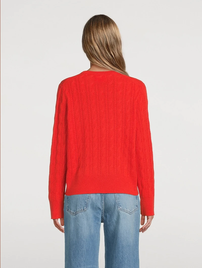 Twin Cable Cashmere Sweater