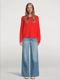 Twin Cable Cashmere Sweater