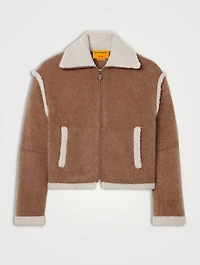 Grizzly Cashmere Bomber Jacket