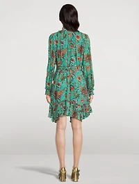 Anais Chiffon Mini Dress Floral Print