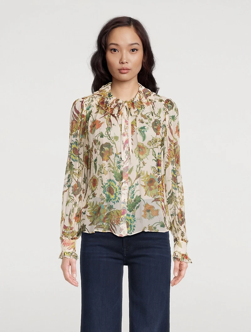 Pippa Silk Blouse Floral Print