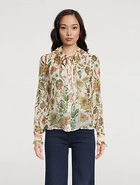 Pippa Silk Blouse Floral Print