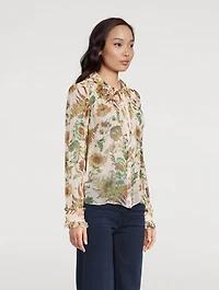 Pippa Silk Blouse Floral Print