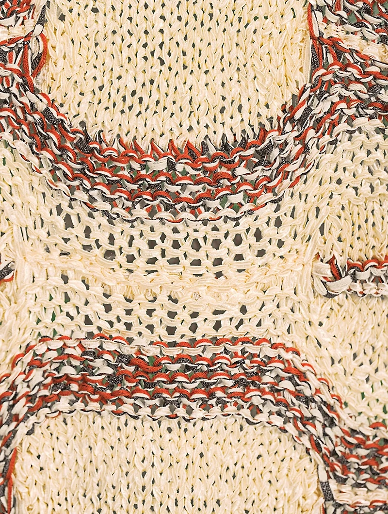 Alba Short-Sleeve Jacquard Sweater
