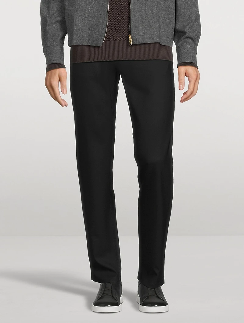 Wool Slim-Fit Pants