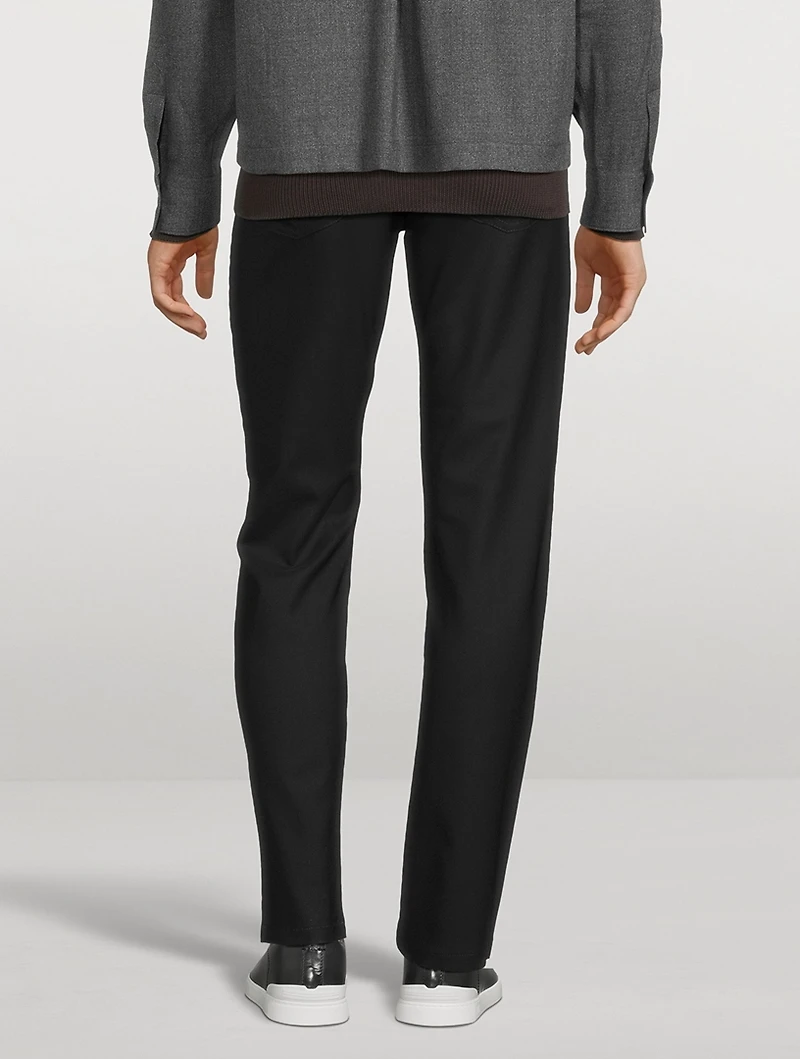 Wool Slim-Fit Pants