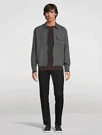 Wool Slim-Fit Pants