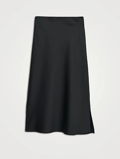 Isla Satin Midi Skirt