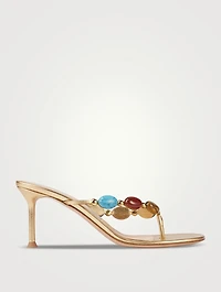 Shanti Metallic Leather Mules