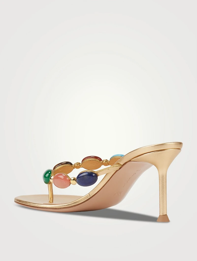Shanti Metallic Leather Mules