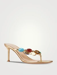 Shanti Metallic Leather Mules