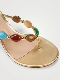 Shanti Metallic Leather Mules