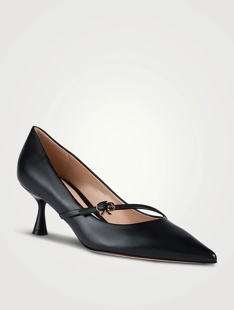 Leather Mary Jane Pumps