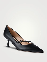 Leather Mary Jane Pumps