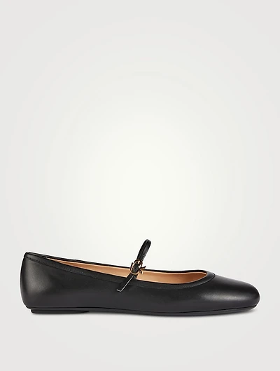 Carla Leather Mary Jane Ballet Flats