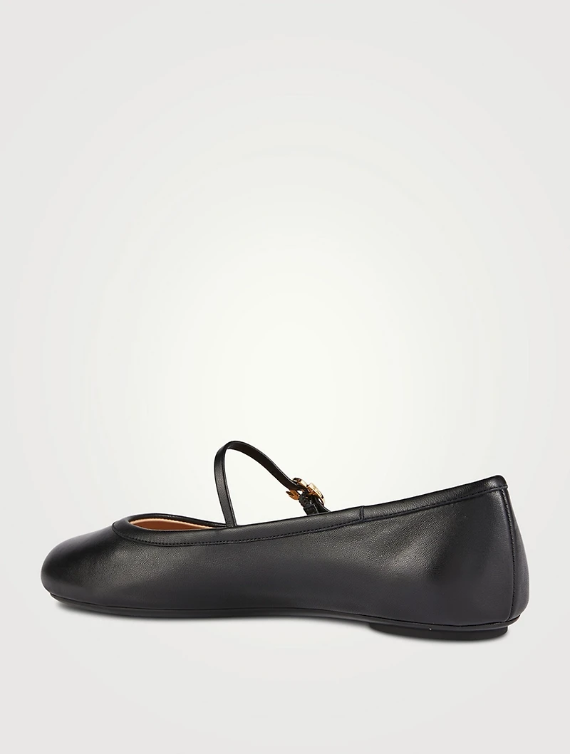 Carla Leather Mary Jane Ballet Flats