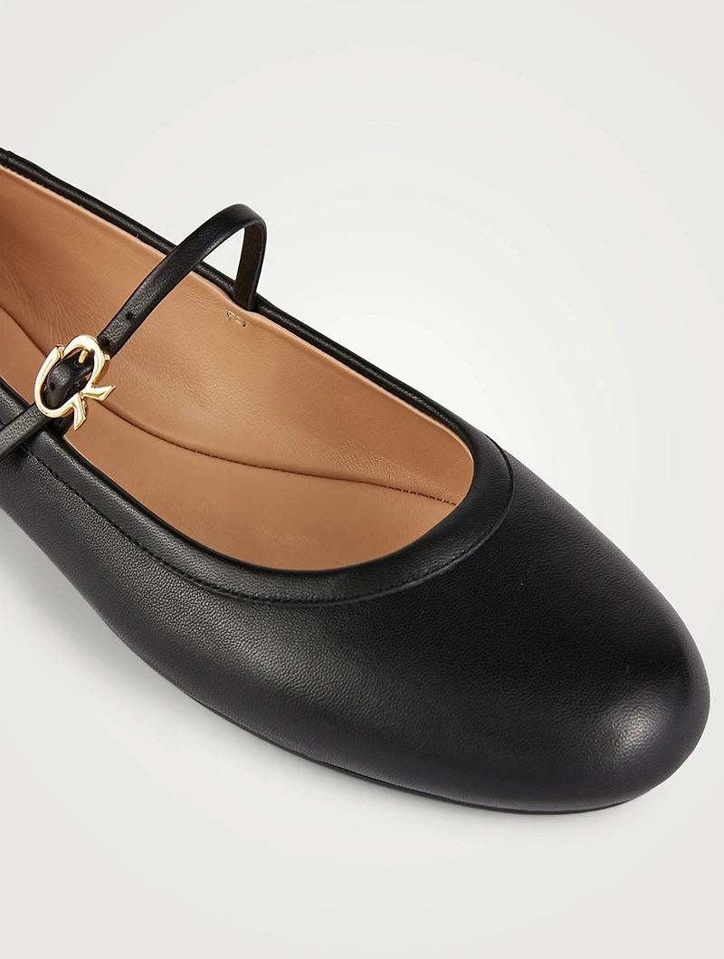 Carla Leather Mary Jane Ballet Flats