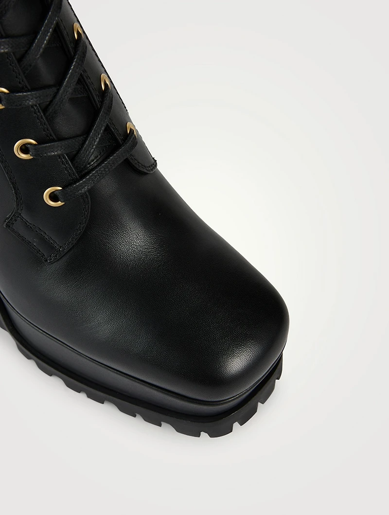 Leather Combat Boots