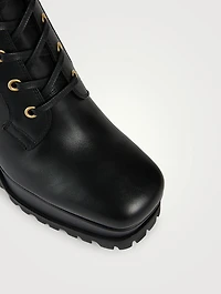 Leather Combat Boots