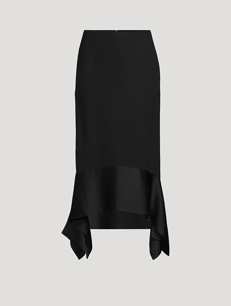 Asymmetric Wool Skirt