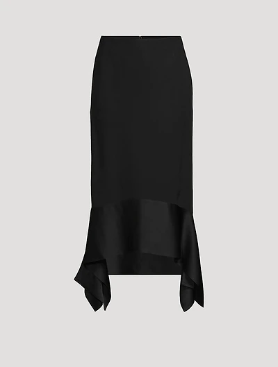 Asymmetric Wool Skirt