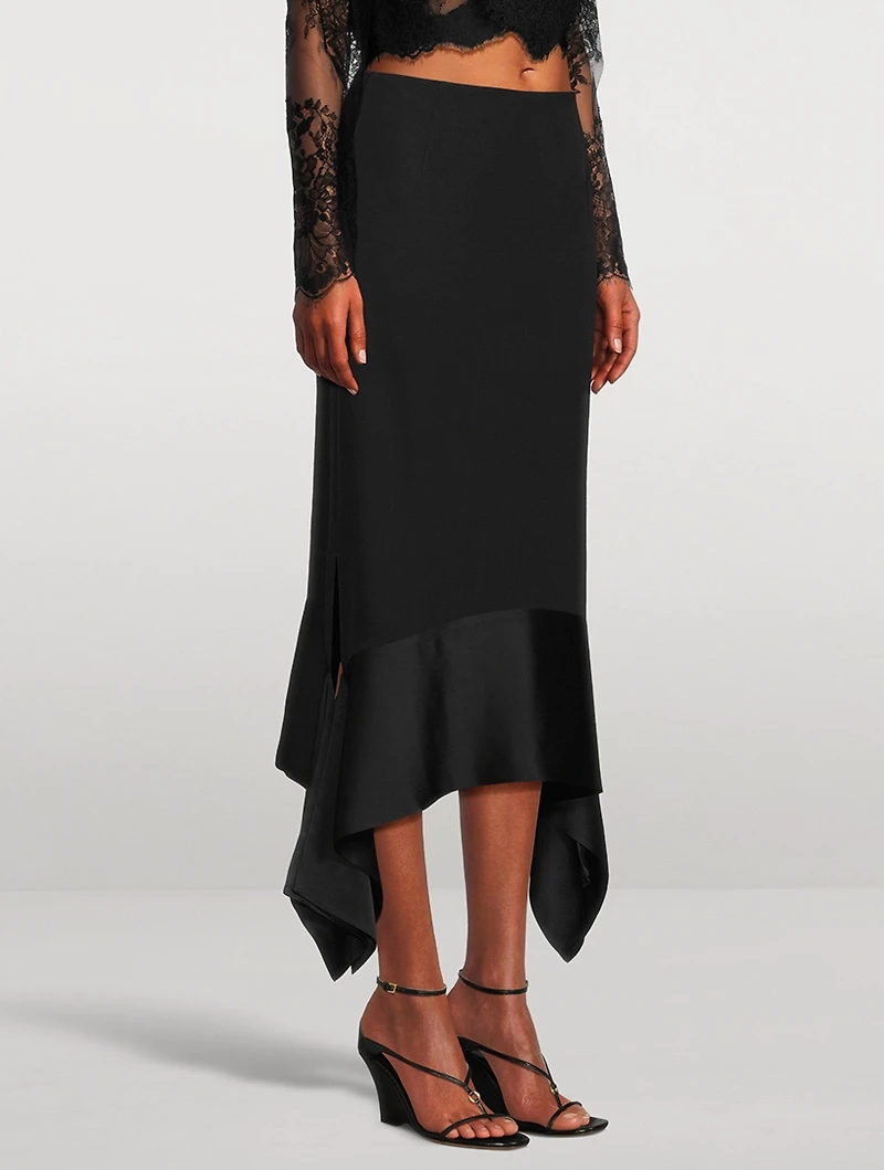 Asymmetric Wool Skirt