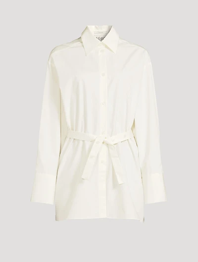 Open-Back Poplin Shirt