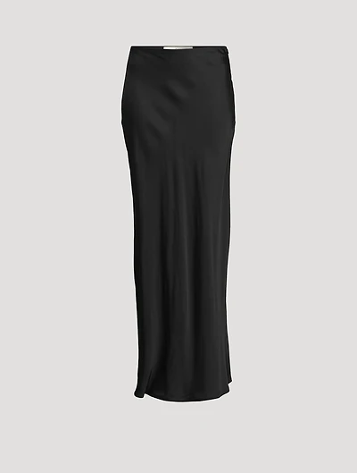 Long Satin Maxi Skirt