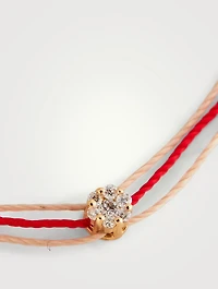 Illusion Trio 18K Gold String Bracelet With Diamonds