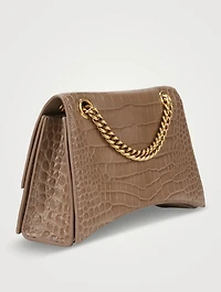 Small Crush Croc-Embossed Leather Shoulder Bag