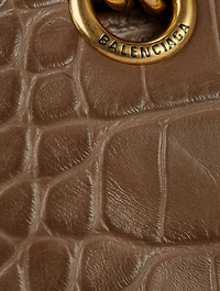 Small Crush Croc-Embossed Leather Shoulder Bag