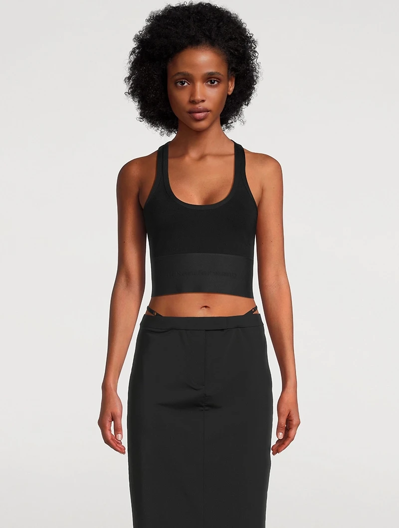 Logo-Elastic Tank Top