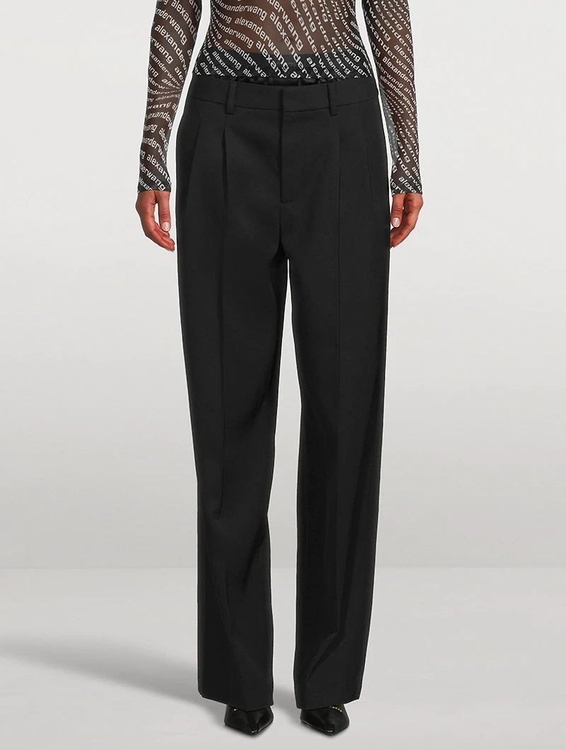 Wool Trousers With Layered Boxer Shorts