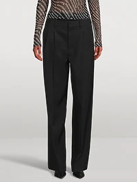 Wool Trousers With Layered Boxer Shorts