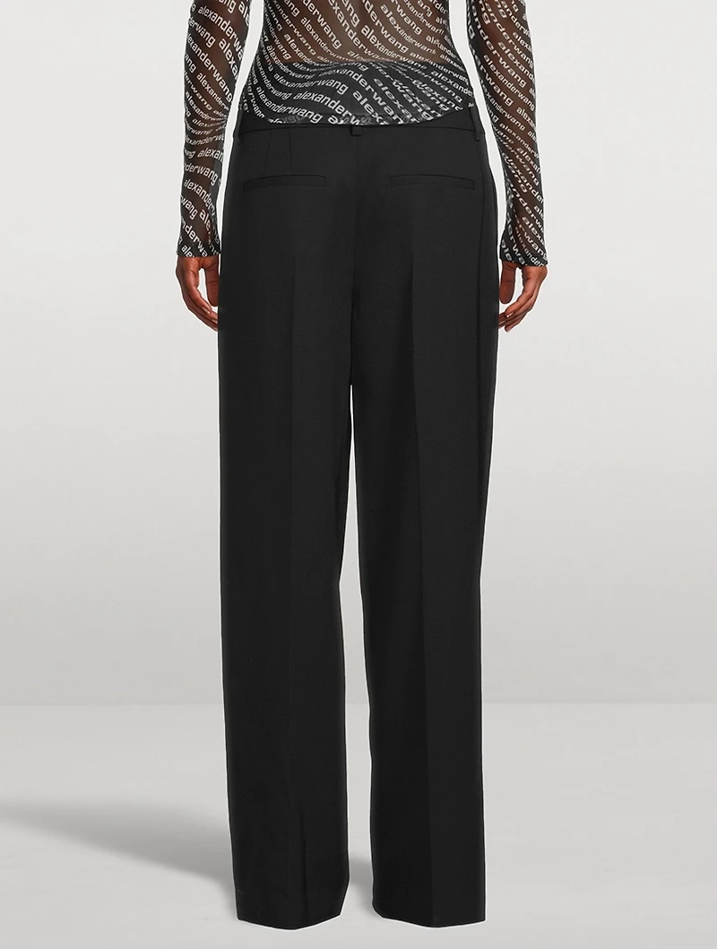Wool Trousers With Layered Boxer Shorts