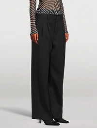 Wool Trousers With Layered Boxer Shorts