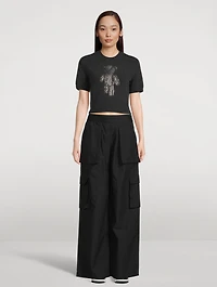 Logo-Elastic Cargo Trousers