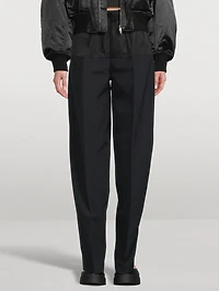 Articulated Crisp Nylon Trousers