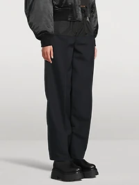 Articulated Crisp Nylon Trousers