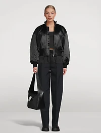 Articulated Crisp Nylon Trousers