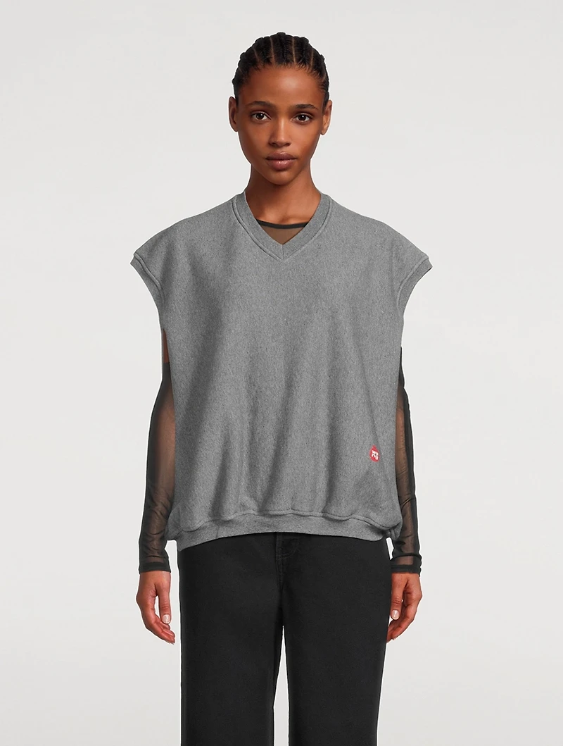 Cap-Sleeve Sweatshirt