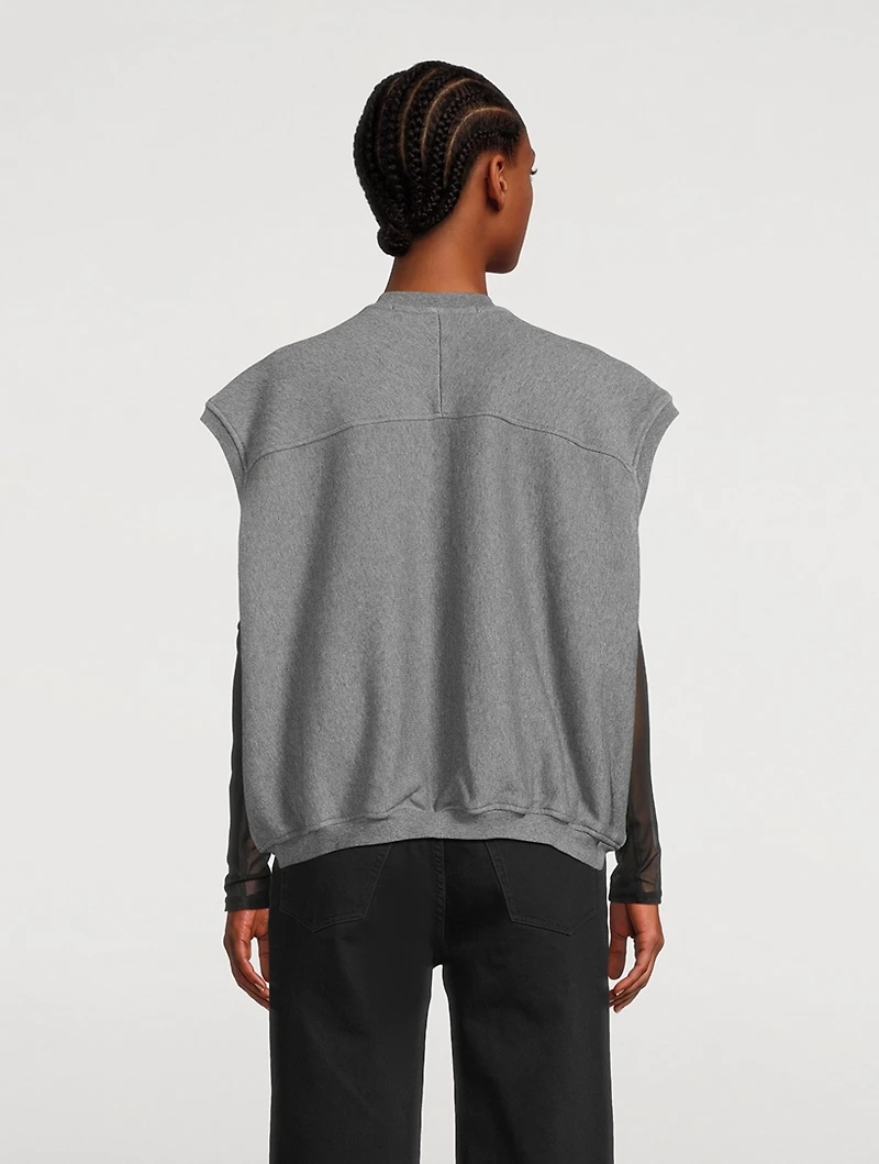 Cap-Sleeve Sweatshirt