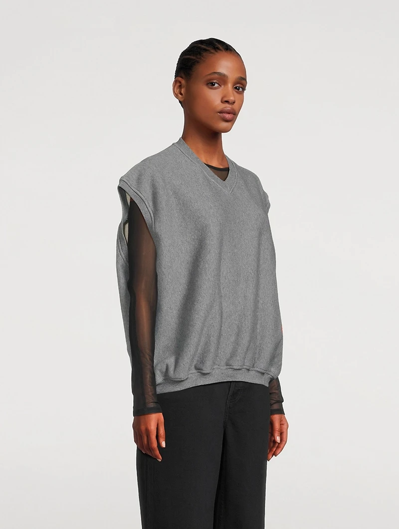 Cap-Sleeve Sweatshirt