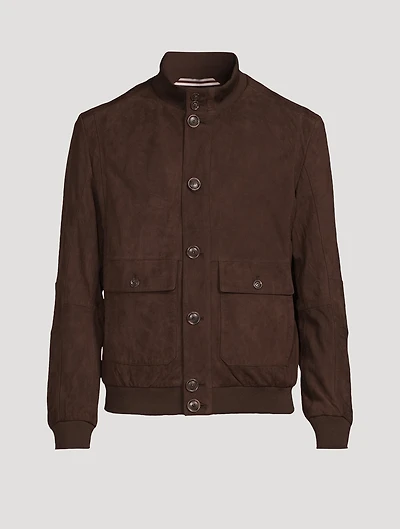 Leon Suede Bomber Jacket
