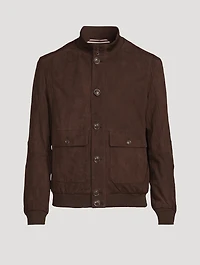 Leon Suede Bomber Jacket