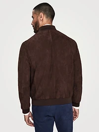 Leon Suede Bomber Jacket