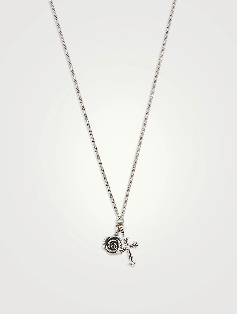 Rose Cross Necklace
