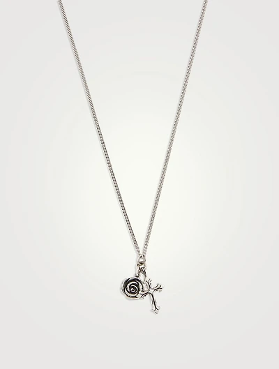 Rose Cross Necklace