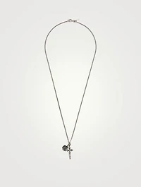 Dagger Rose Pendant Necklace