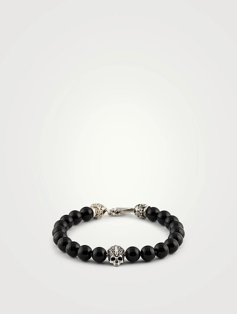 Agate Skull Bracelet